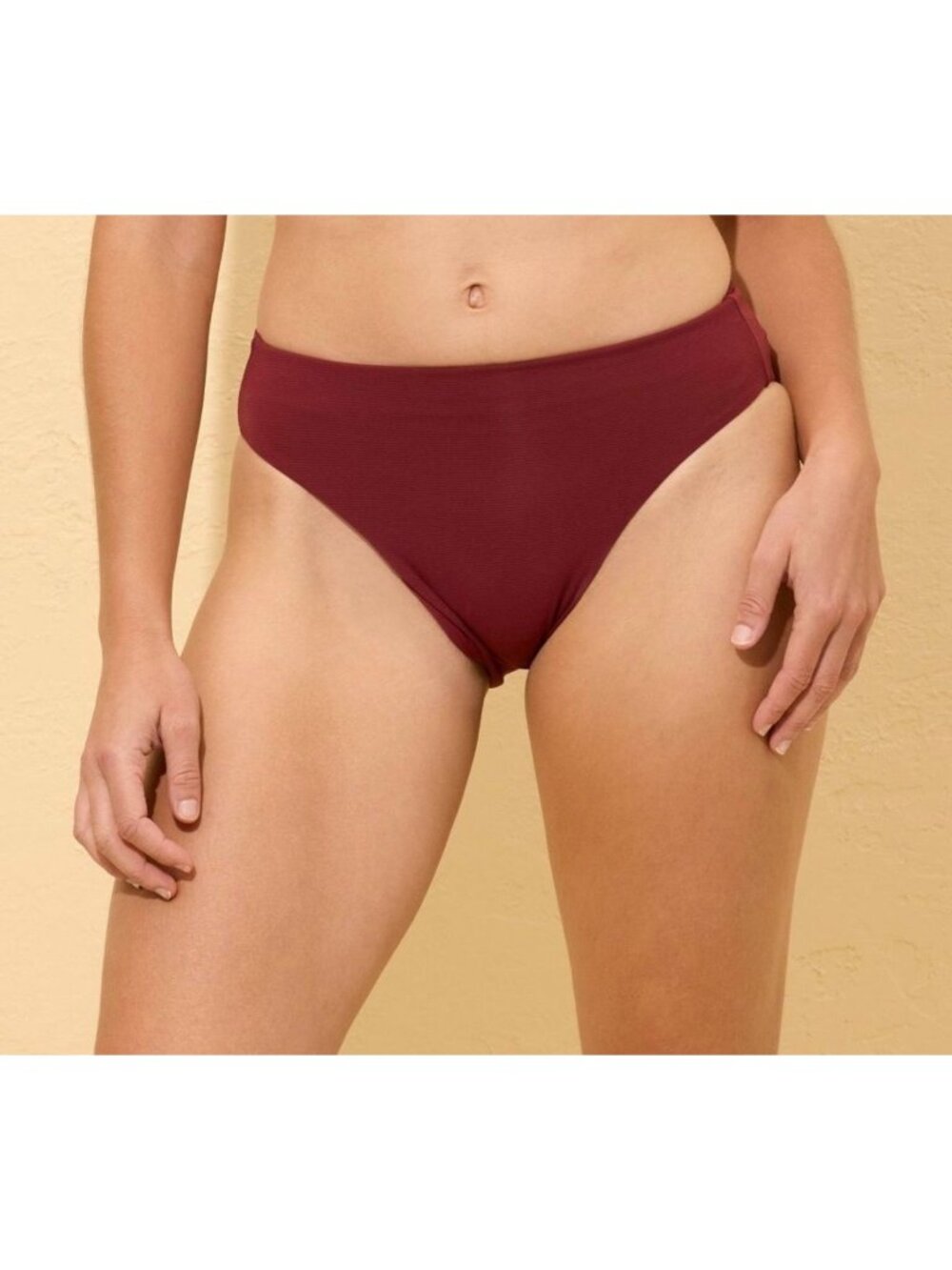 NWT Shade & Shore Garnet Red Bikini Bottom - Size: Medium